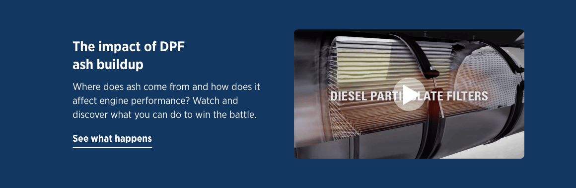 The video explains where the DPF ash buildup comes from and how it affects engine performance.
