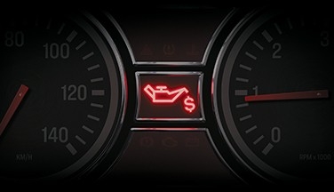 Oil light on dashboard