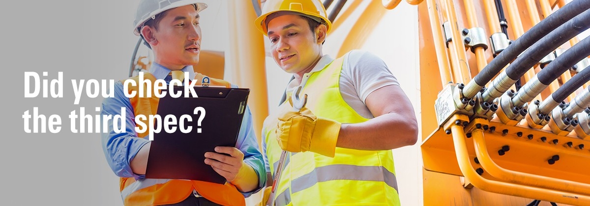 men checking clipboard
