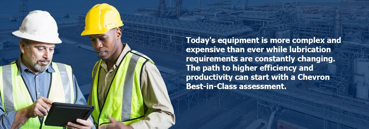 Two men discussing lubrication