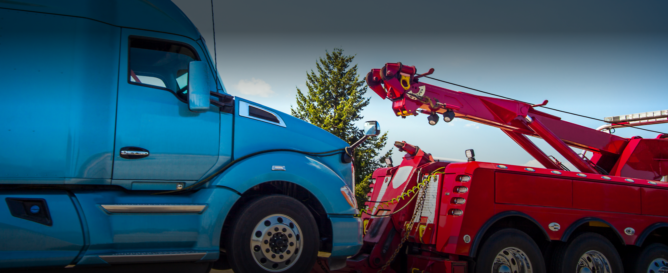 Tow truck  towing semi