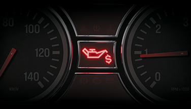 Oil light on dashboard