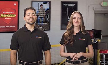 Man and woman in office