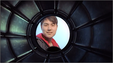 man looking into tank